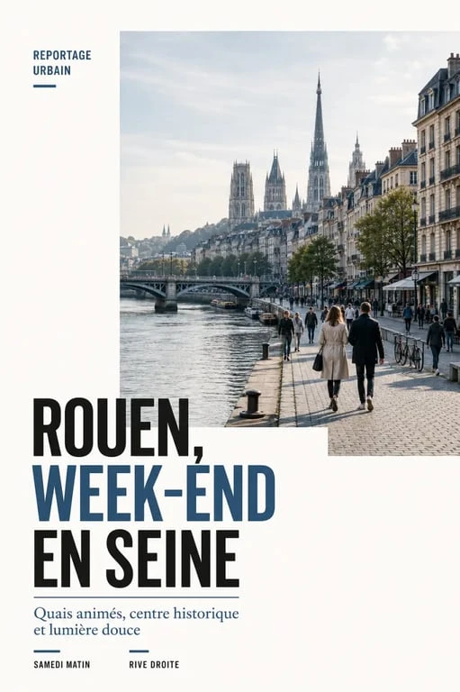 Sortir rouen ce week end : vue des quais de Seine et du centre historique à Rouen un week-end