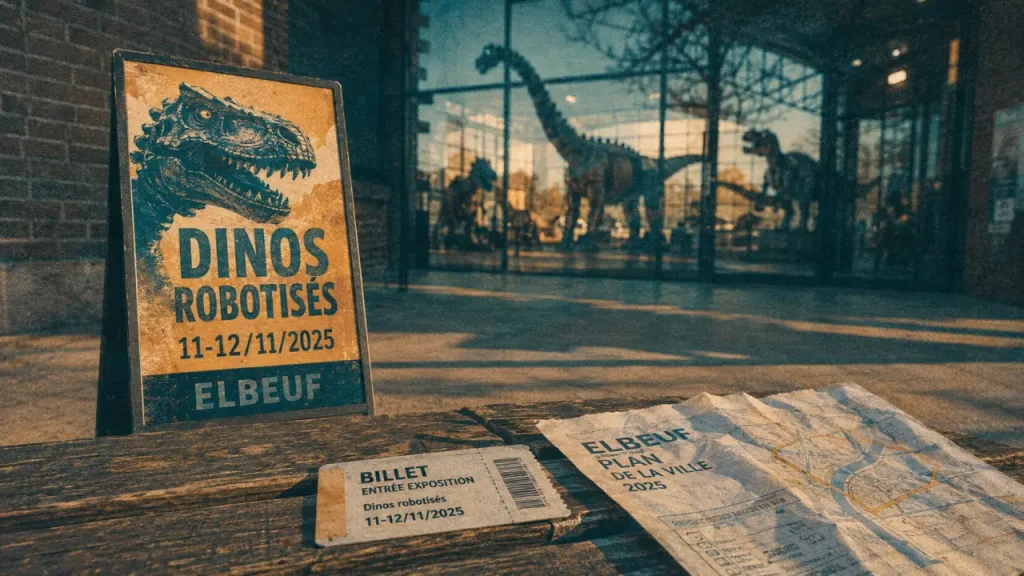 Exposition dinosaure Rouen 2025 à Elbeuf : dinos robotisés