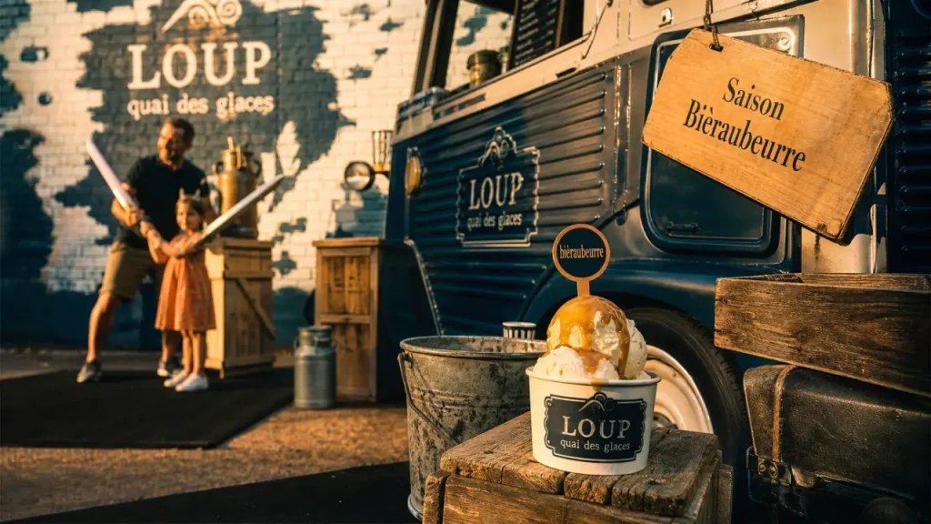 Exposition harry potter rouen : photocall bièraubeurre au camion de glaces