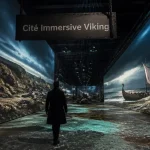 Exposition viking rouen : visiteur dans la Cité Immersive Viking 900