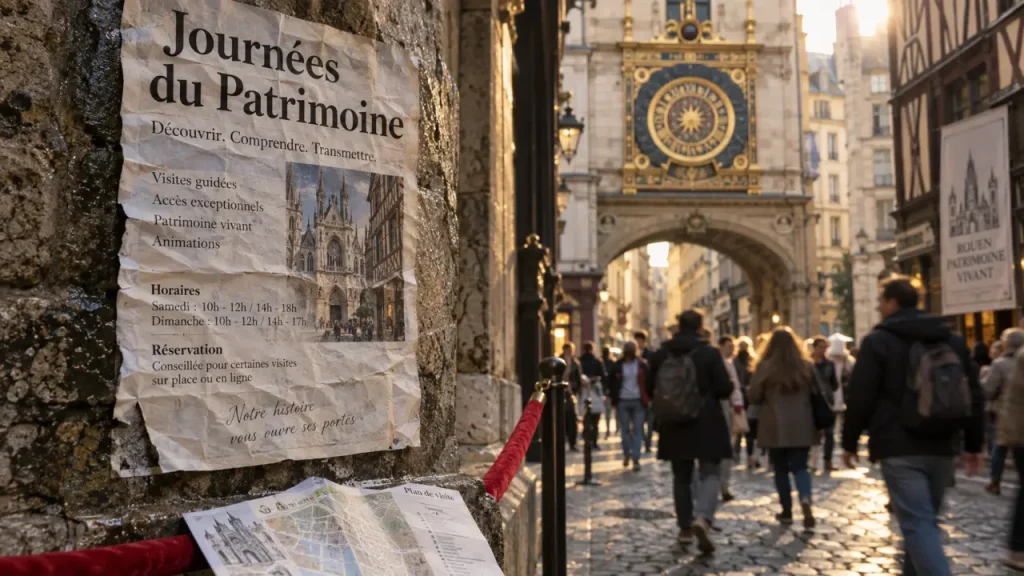 Journées du patrimoine 2024 Rouen programme : affiche, horaires et réservation près du Gros-Horloge