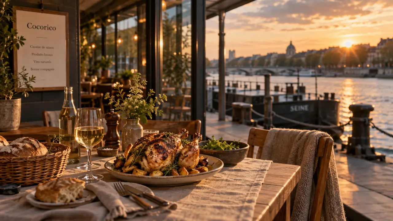 Restaurant cocorico rouen : terrasse au bord de la Seine