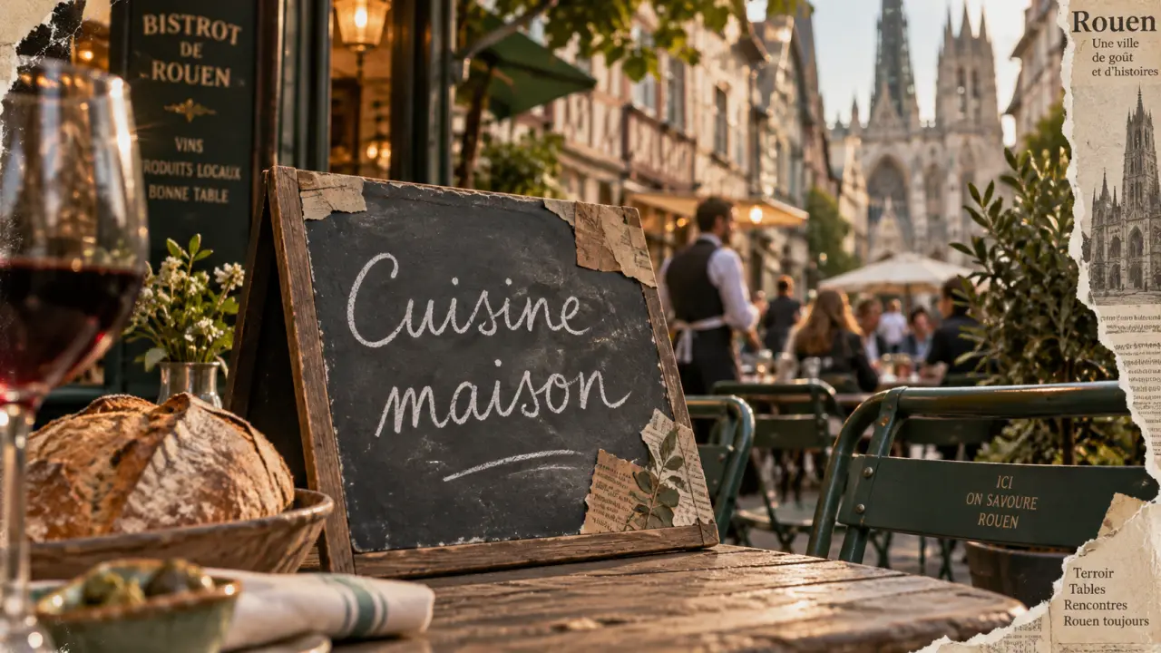 Restaurant in situ rouen : terrasse cuisine maison, ardoise et vin