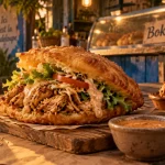 Bokit préparé à la minute, restaurant antillais Rouen