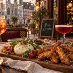 Restaurant le rive droite Rouen, terrasse place de la Pucelle